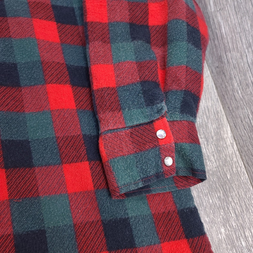 Bar-M Rancher Shirt Jacket Mens 2XL Red Plaid Quilted Flannel Snap Front - Picture 4 of 8